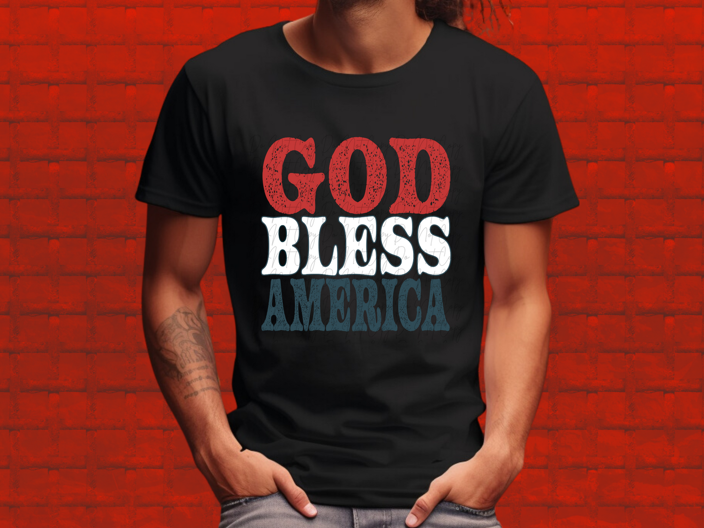 God Bless America DTF Transfer - KPI1510