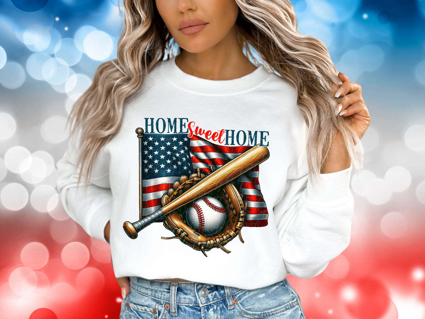 Home Sweet Home USA Baseball America DTF Transfer - KPI1517