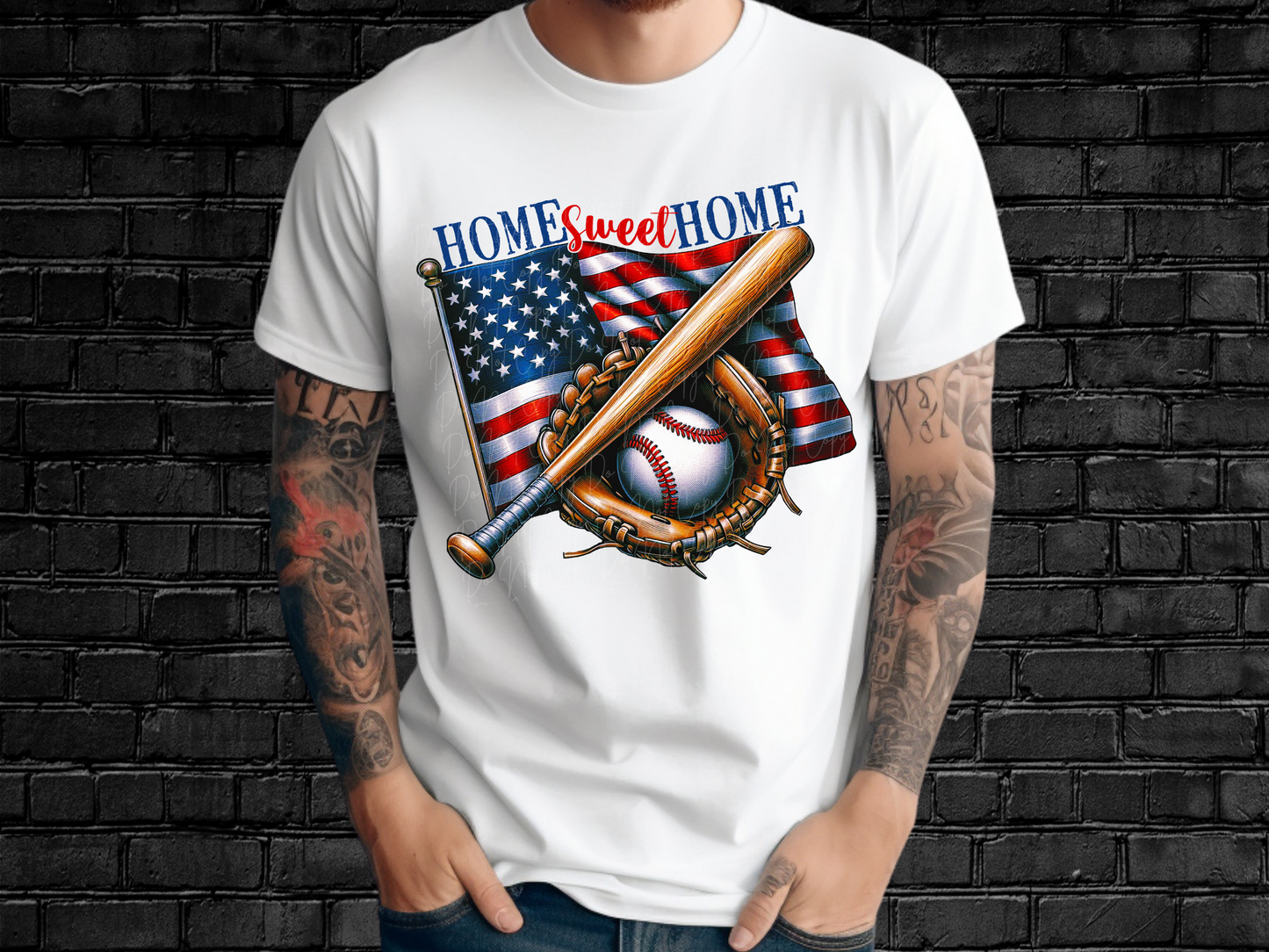 Home Sweet Home USA Baseball America DTF Transfer - KPI1518