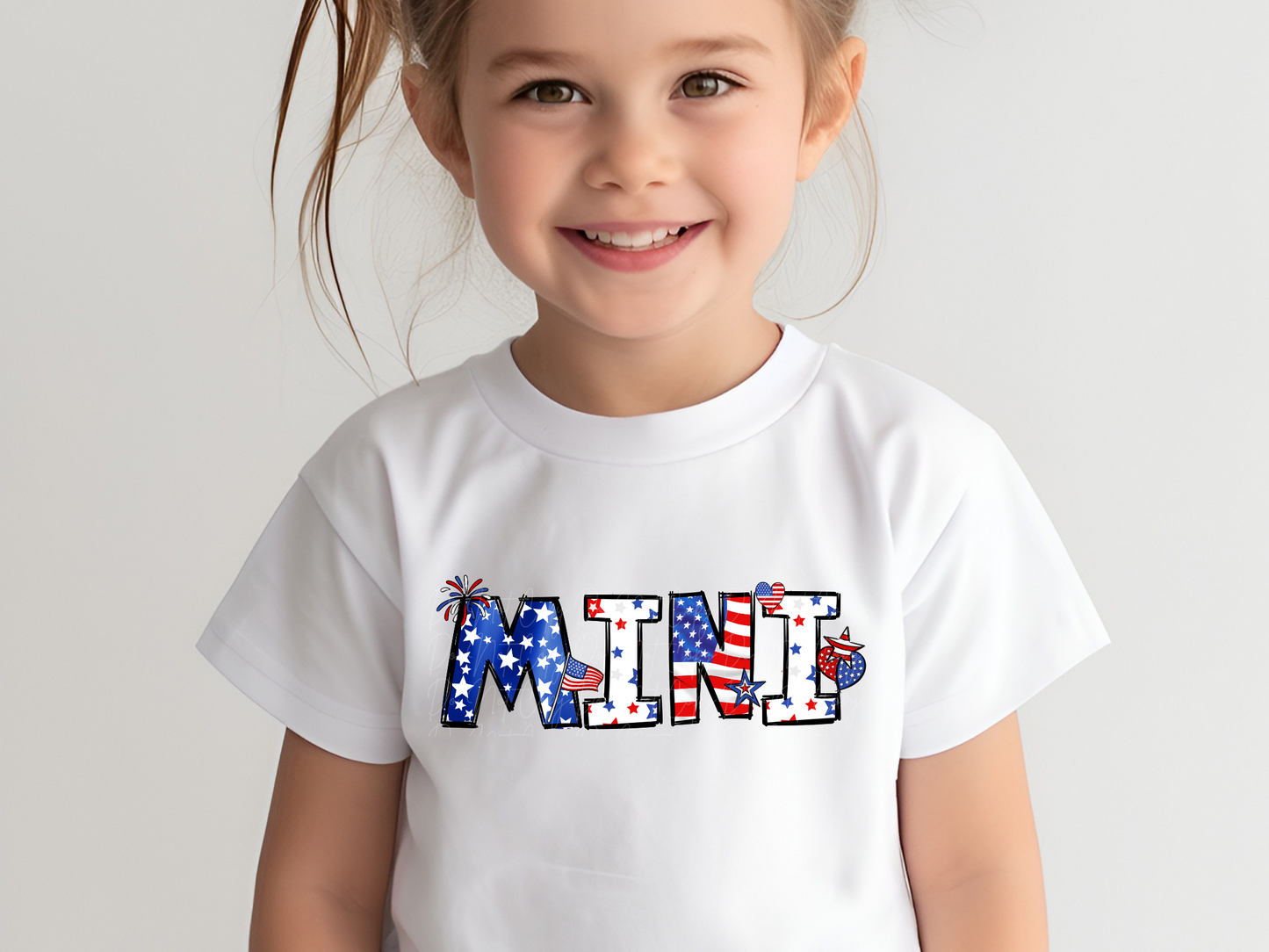 Mama Mini Stars And Stripes America DTF Transfer - KPI1536