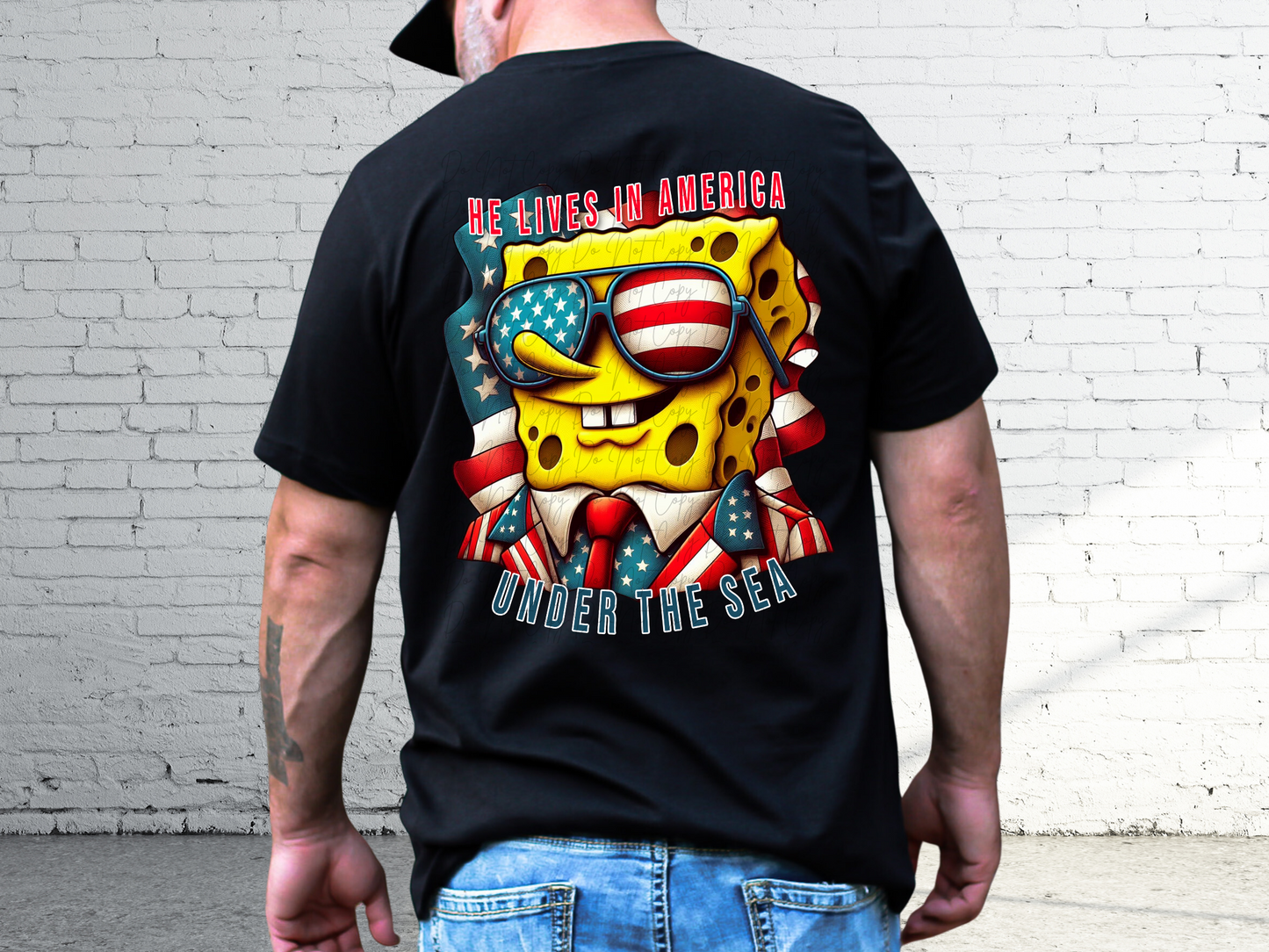 Spongebob America DTF Transfer - KPI1540