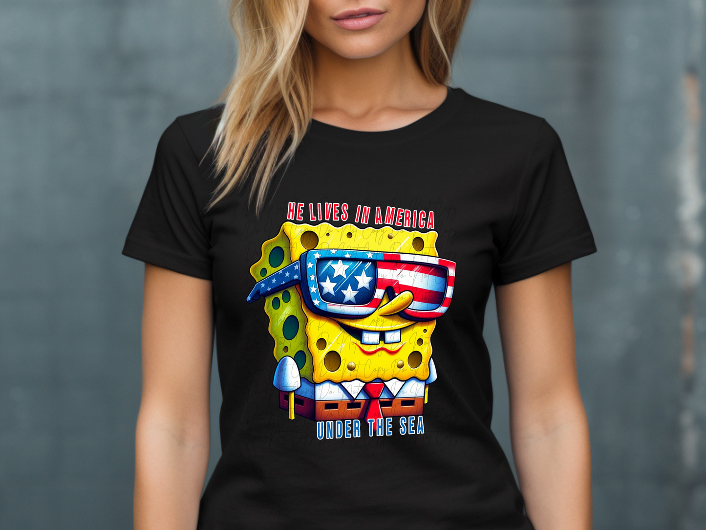 Spongebob America DTF Transfer - KPI1541
