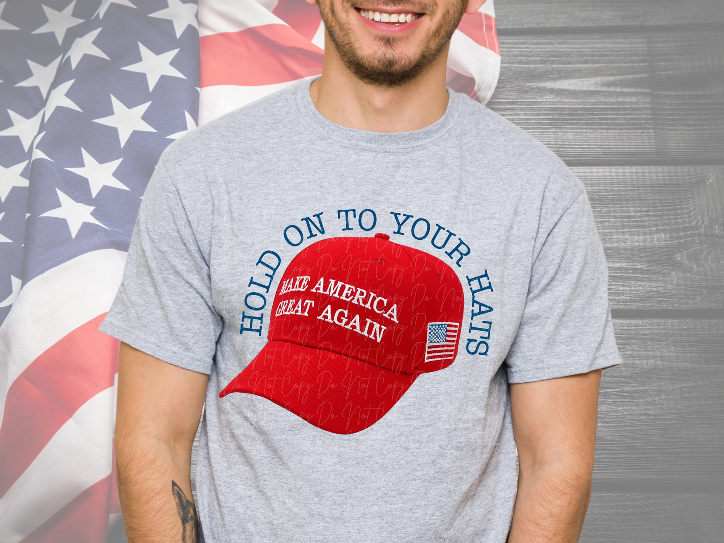 Hold On To Your Hats Make America Great Again Trump Political USA DTF Transfer - KPI1602