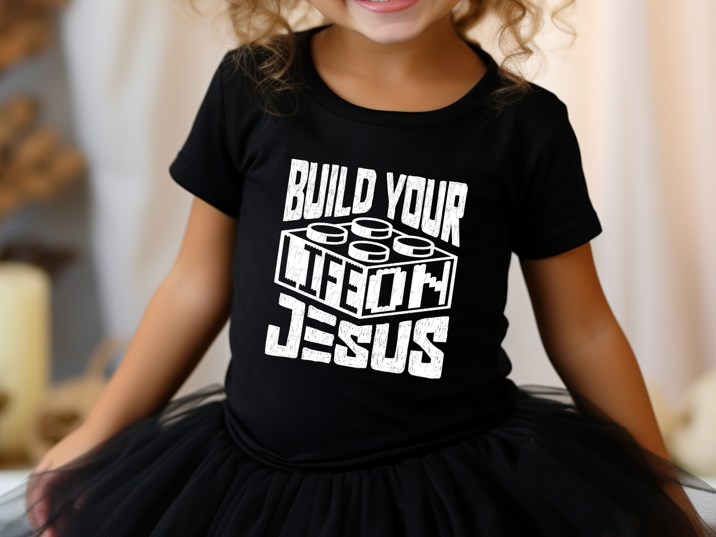 Build Your Life On Jesus White Faith DTF Transfer - KPI1606