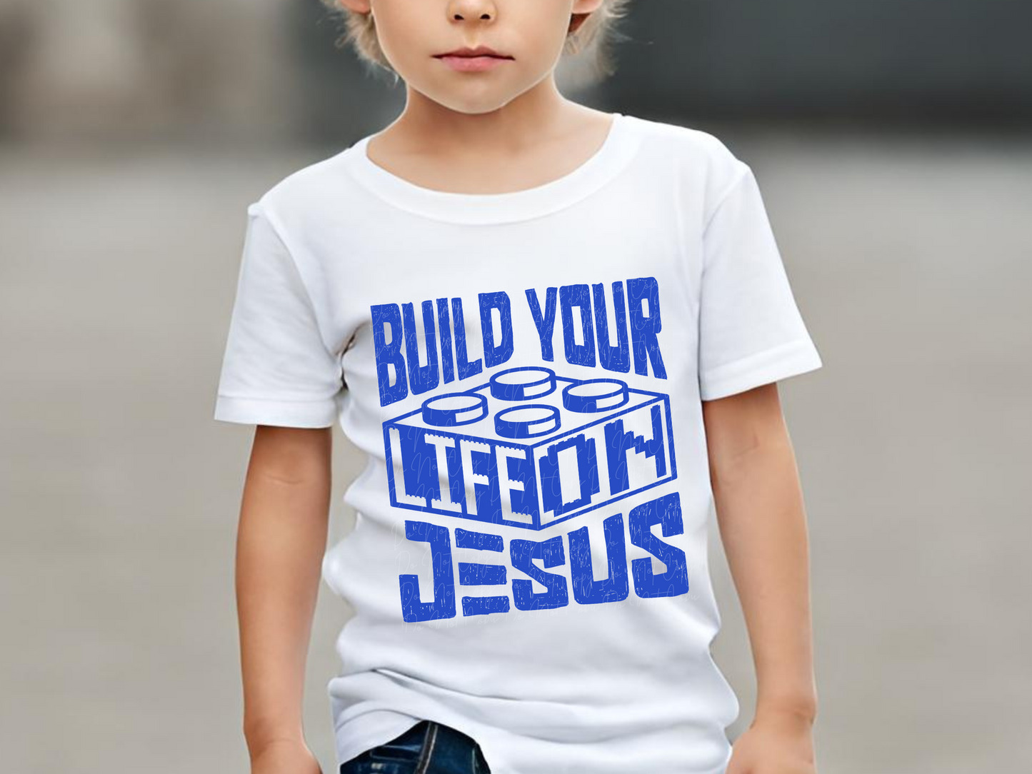 Build Your Life On Jesus Blue Faith DTF Transfer - KPI1608