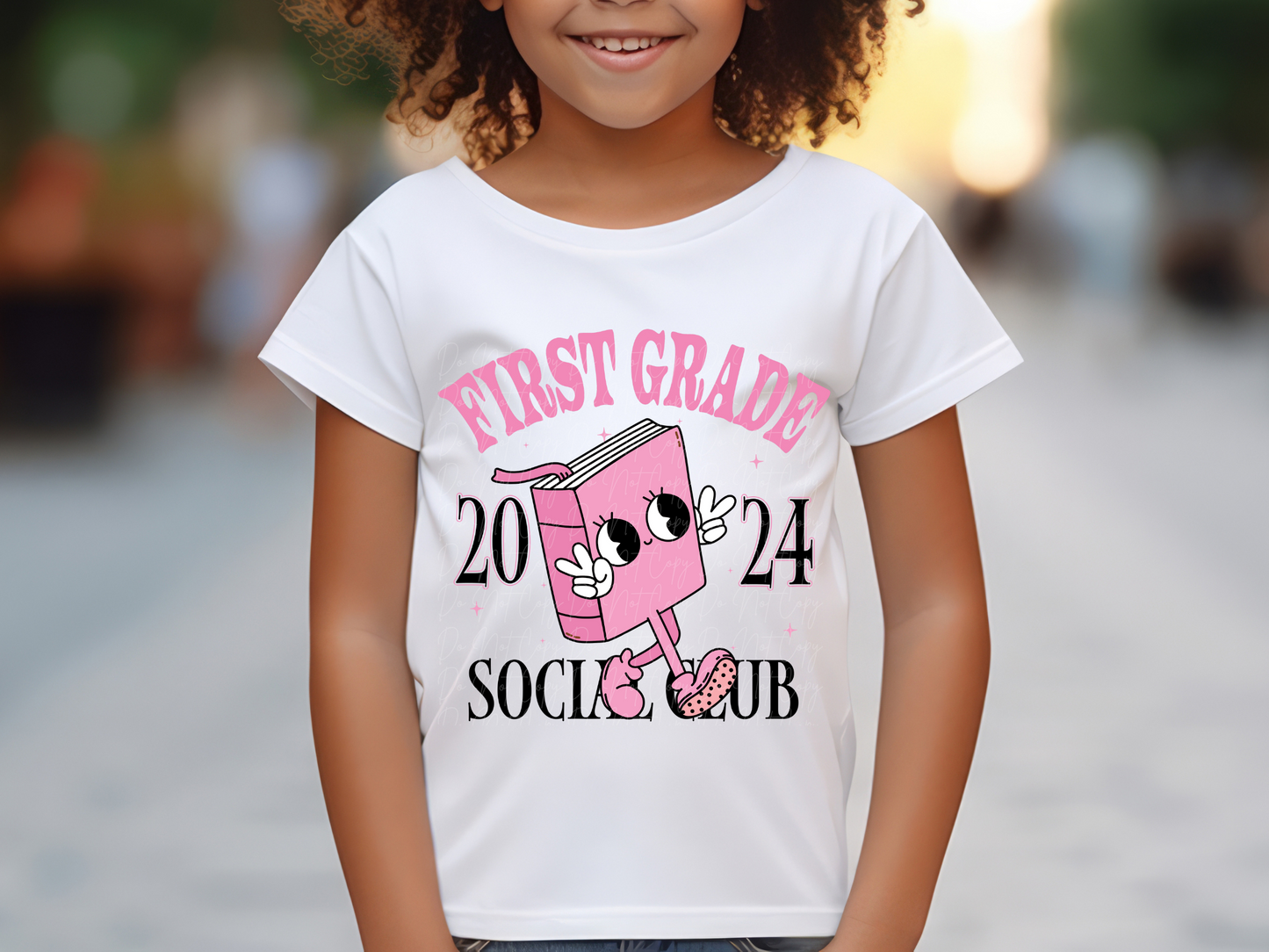 First Grade 2024 Social Club Too Cool Book School DTF Transfer - KPI1616
