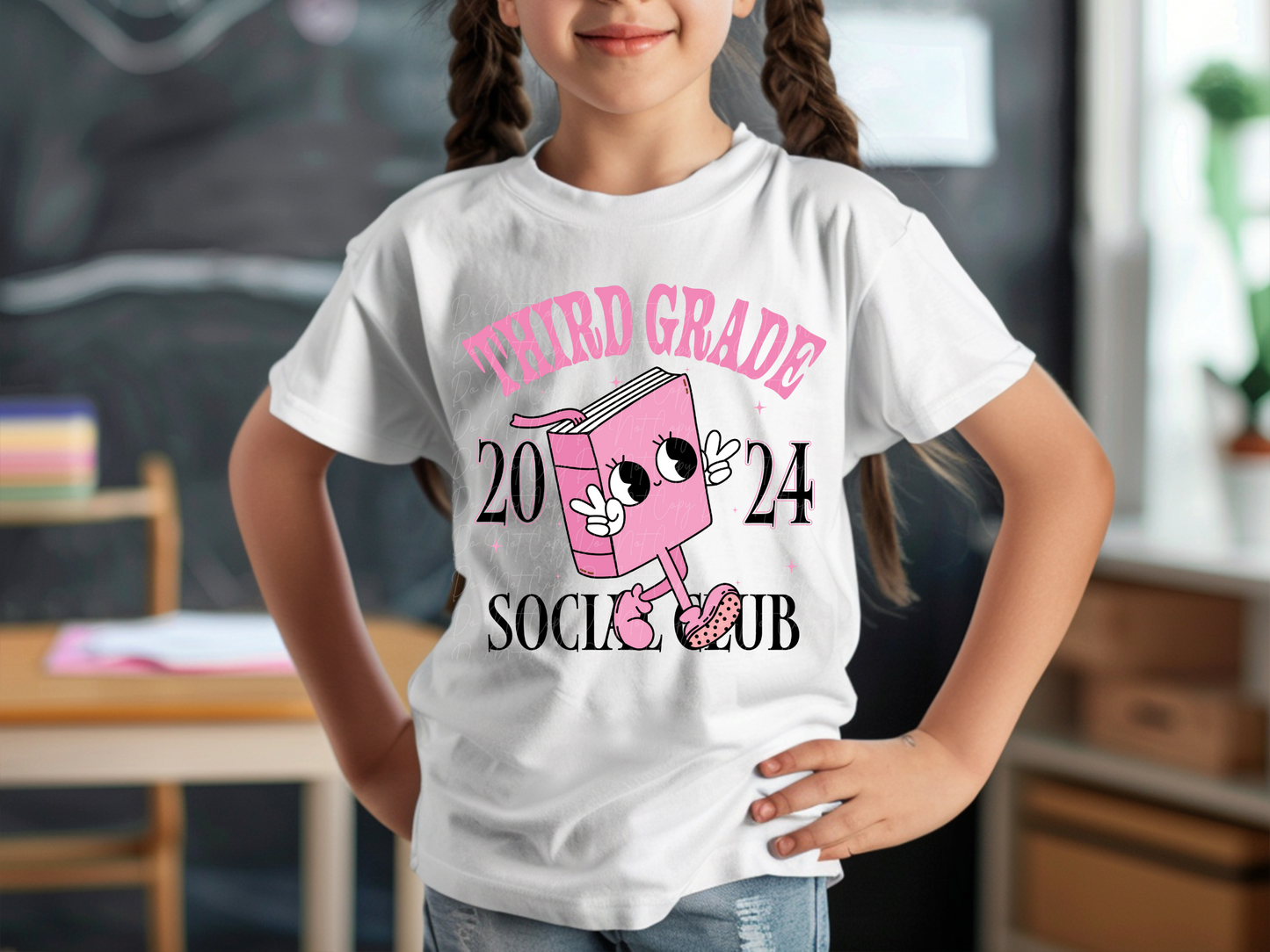 Third Grade 2024 Social Club Too Cool Book School DTF Transfer - KPI1646