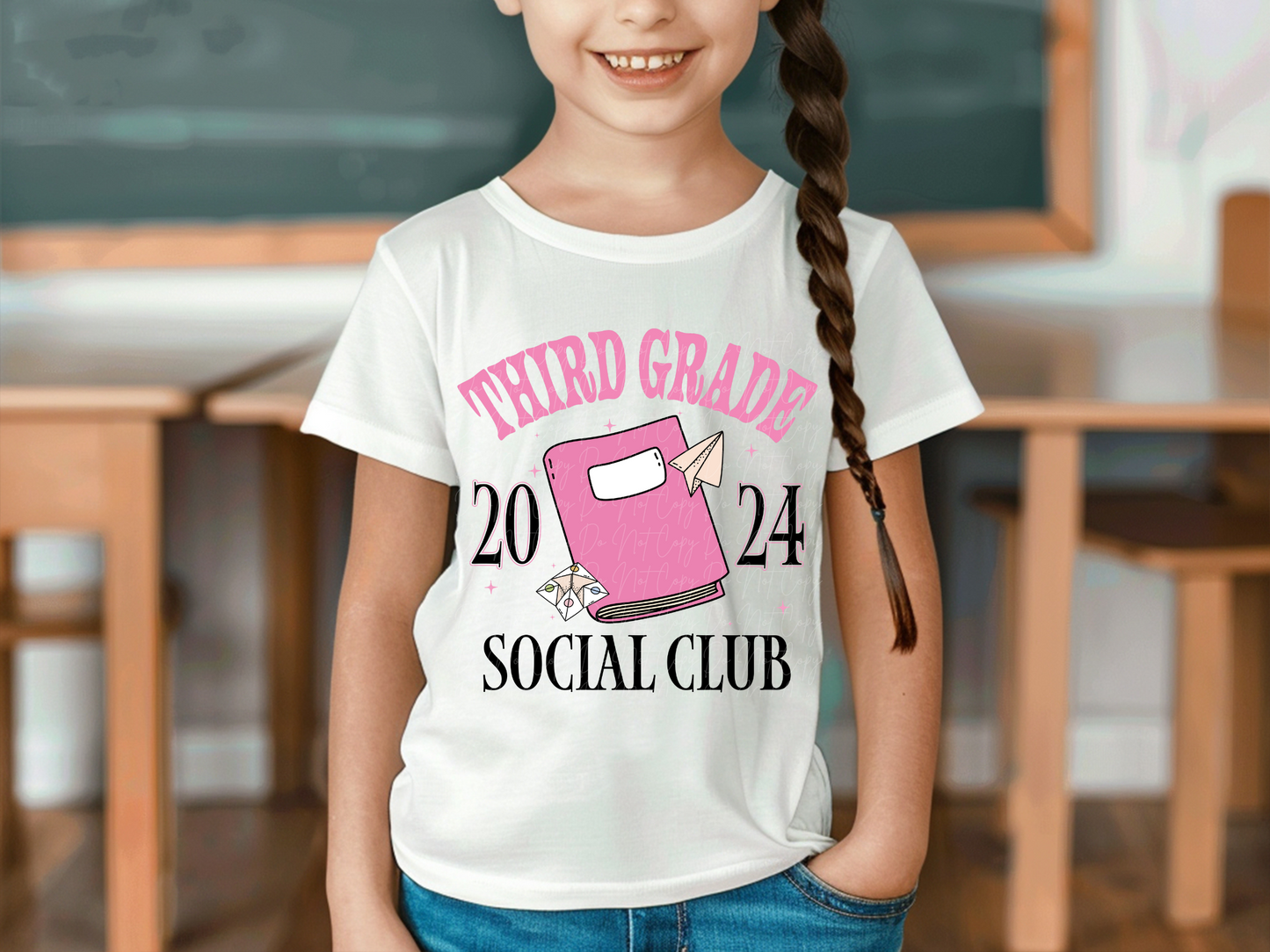 Third Grade 2024 Social Club Notebook School DTF Transfer - KPI1647