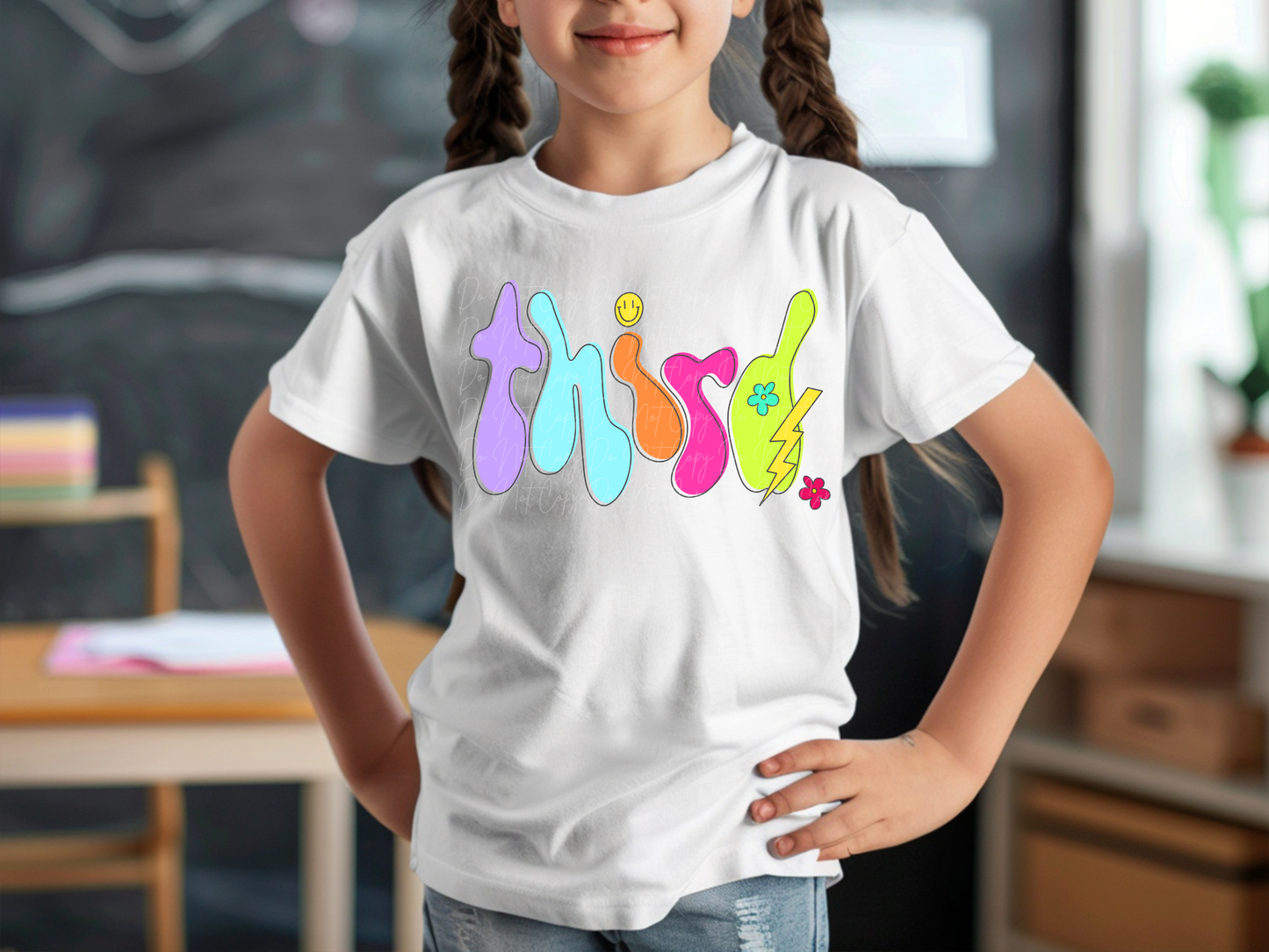 Third 3rd Grade Neon School DTF Transfer - KPI1655