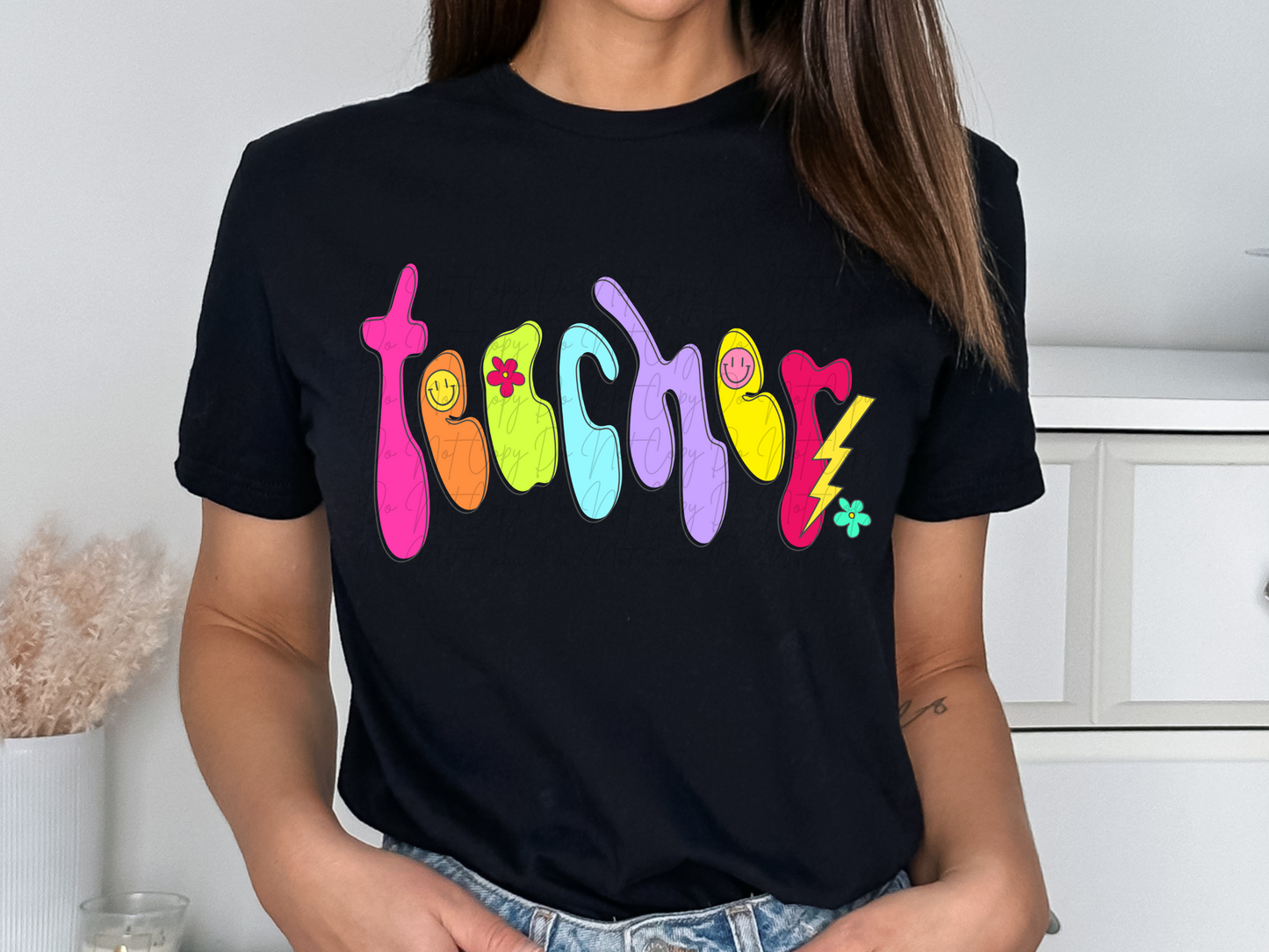 Teacher Neon School DTF Transfer - KPI1660