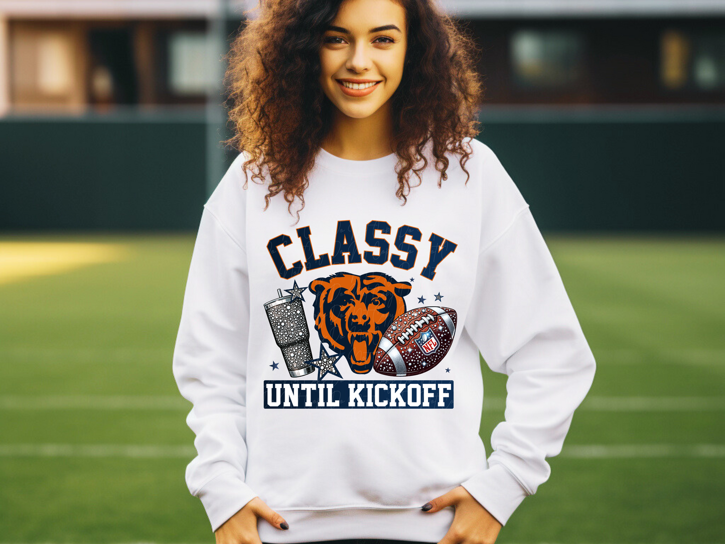 Chicago Bears Classy Until Kickoff Football DTF Transfer - KPI1662
