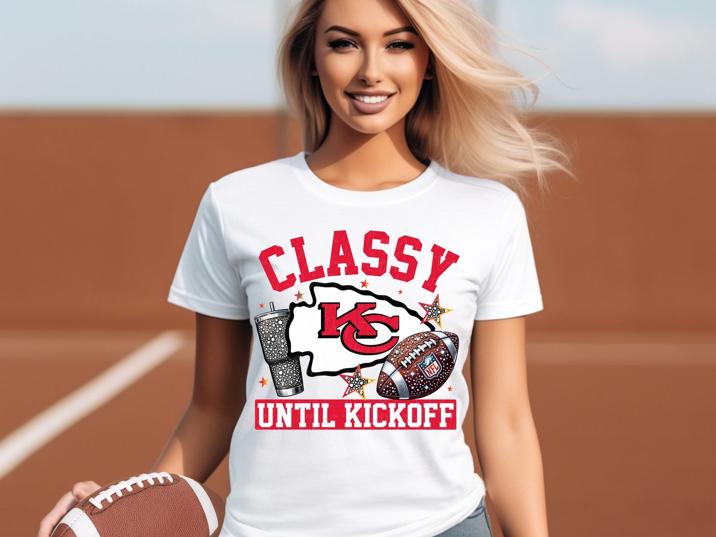 Kansas City Chiefs Classy Until Kickoff Football DTF Transfer - KPI1670