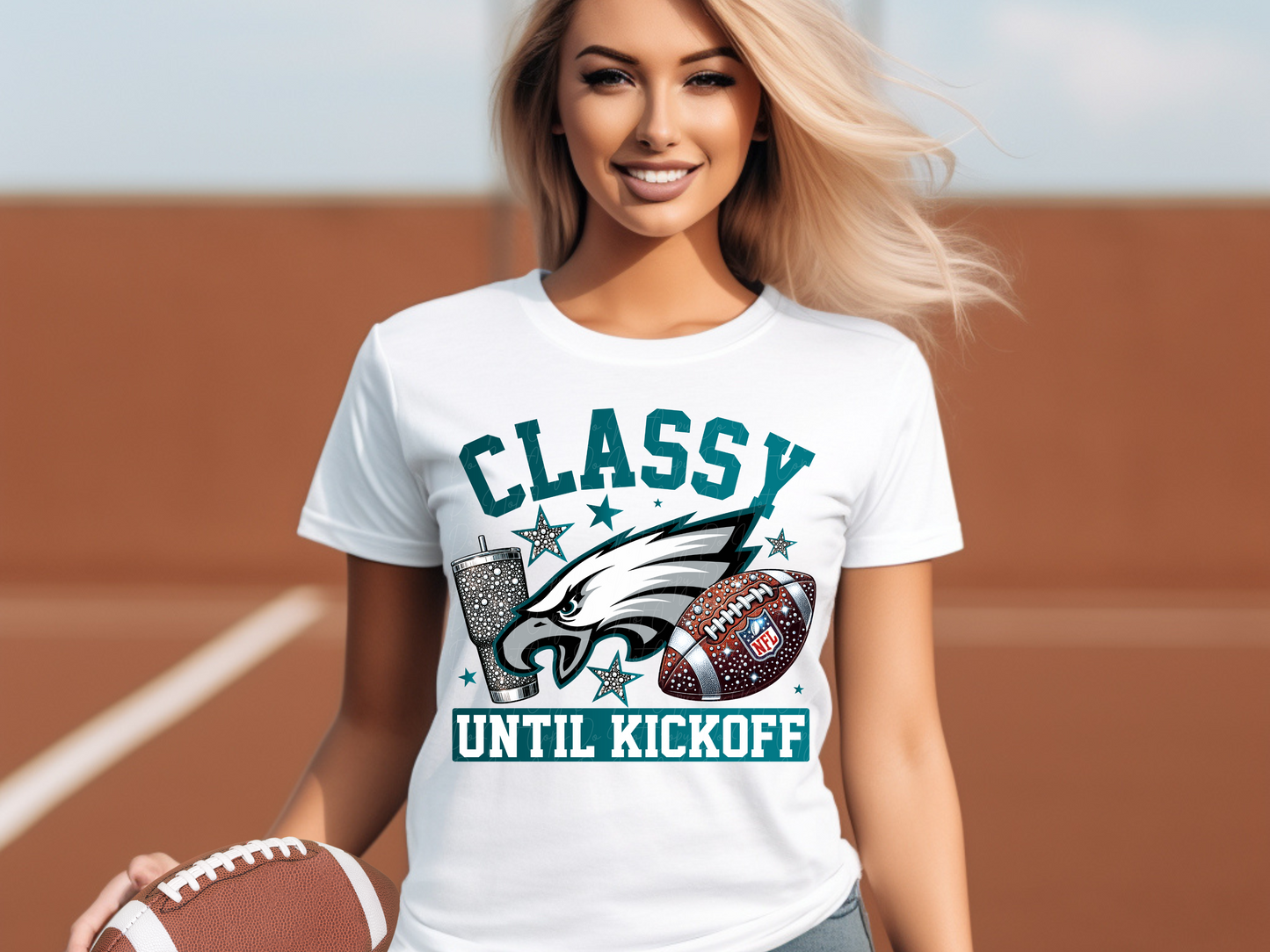 Philadelphia Eagles Classy Until Kickoff Football DTF Transfer - KPI1676
