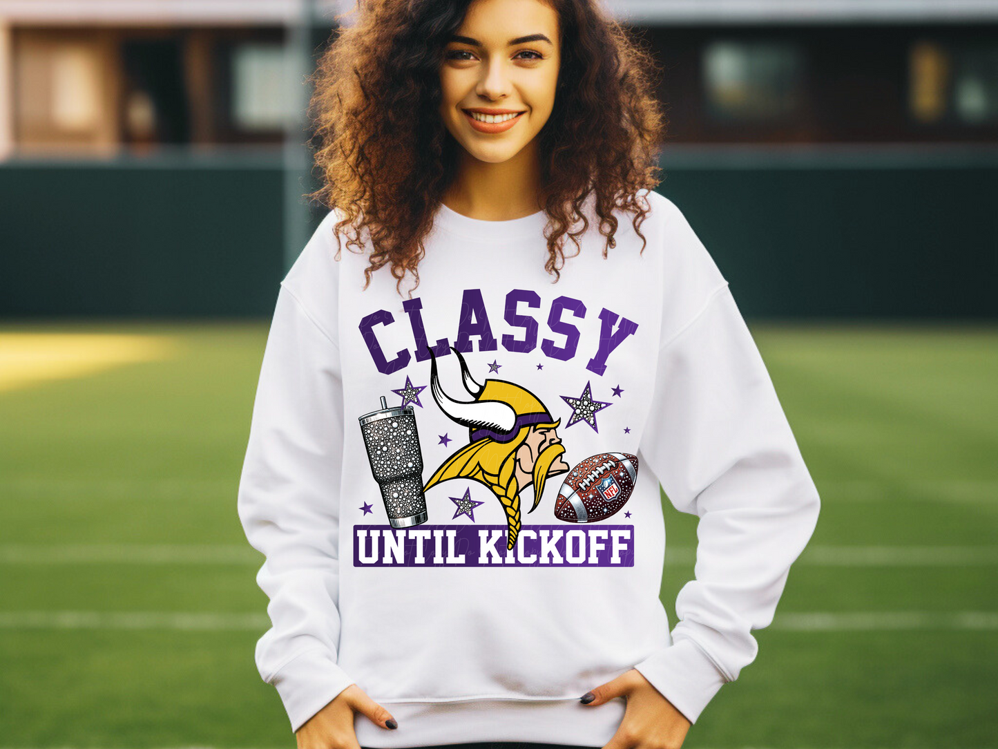 Minnesota Vikings Classy Until Kickoff Football DTF Transfer - KPI1694