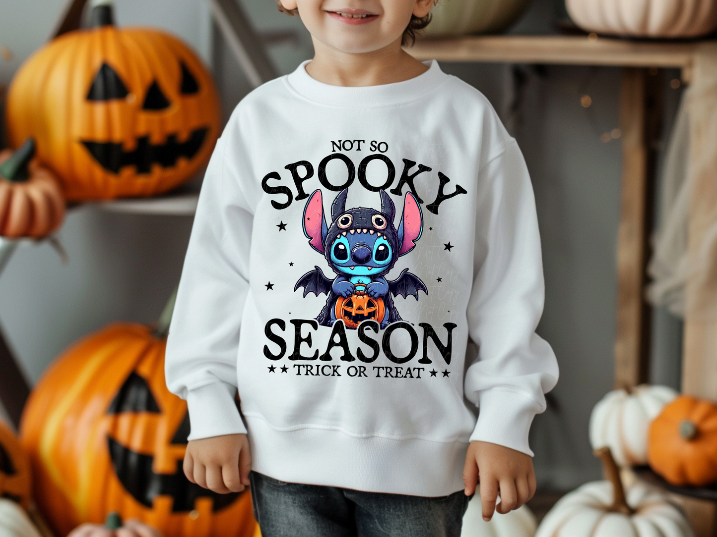 Not So Spooky Season Stitch Bat Halloween DTF Transfers - KPI1979