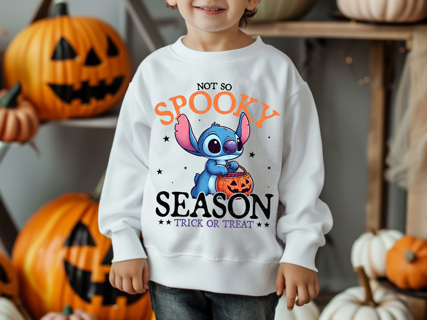 Not So Spooky Season Stitch Pumpkin Halloween DTF Transfers - KPI1981