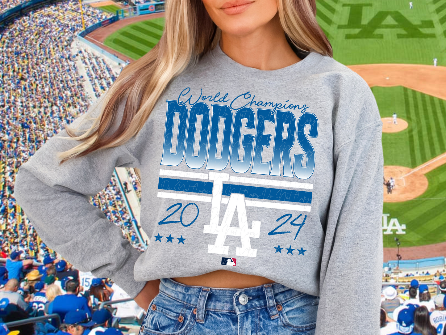 Los Angeles Dodgers 2024 World Champions Baseball DTF Transfer - KPI2342