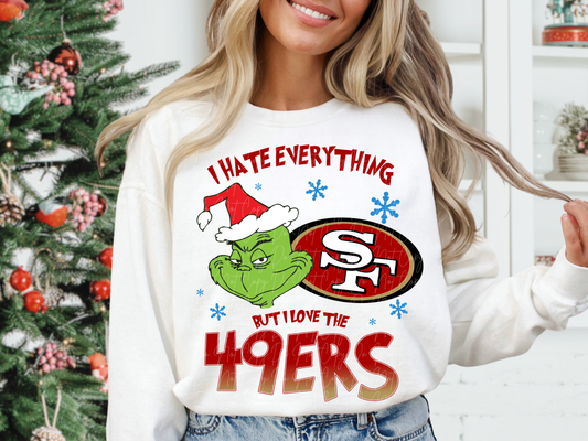 San Francisco 49ers Mean Green Guy Christmas Football DTF Transfer - KPI2462
