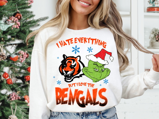 Cincinnati Bengals Mean Green Guy Christmas Football DTF Transfer - KPI2464