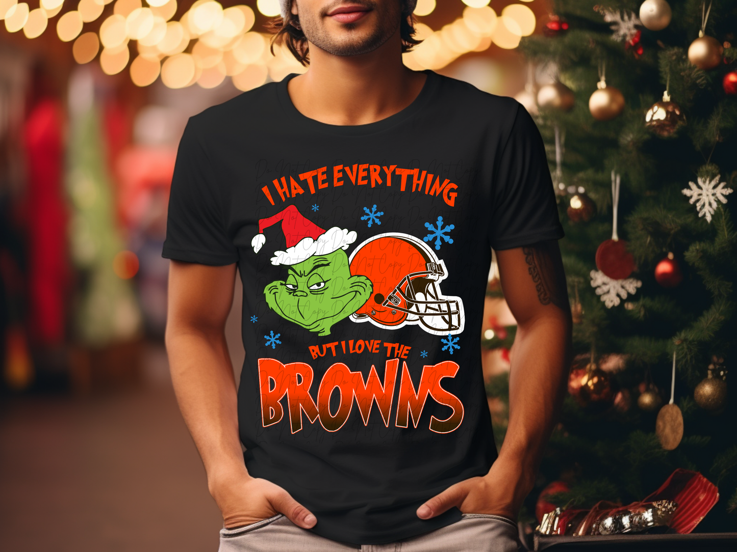 Cleveland Browns Mean Green Guy Christmas Football DTF Transfer - KPI2467