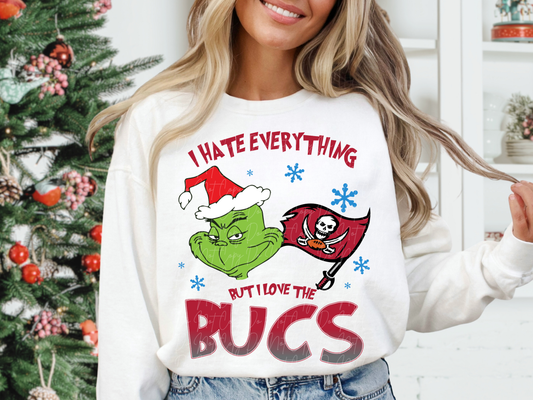 Tampa Bay Buccaneers Mean Green Guy Christmas Football DTF Transfer - KPI2468