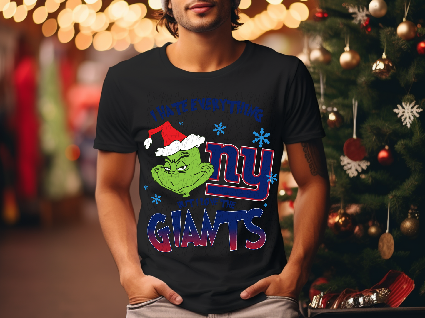 New York Giants Mean Green Guy Christmas Football DTF Transfer - KPI2478
