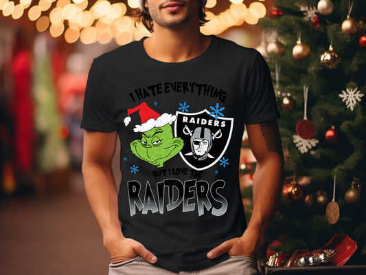 Las Vegas Raiders Mean Green Guy Christmas Football DTF Transfer - KPI2485