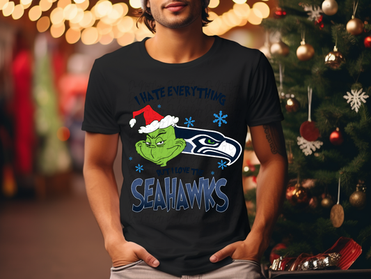 Seattle Seahawks Mean Green Guy Christmas Football DTF Transfer - KPI2489