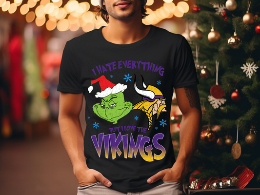 Minnesota Vikings Mean Green Guy Christmas Football DTF Transfer - KPI2493
