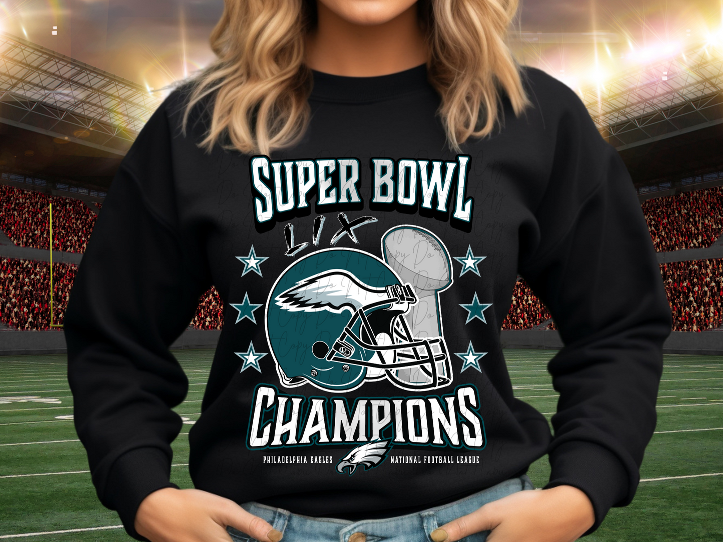 Philadelphia Eagles LIX Super Bowl Champions Football DTF Transfer - KPI2498