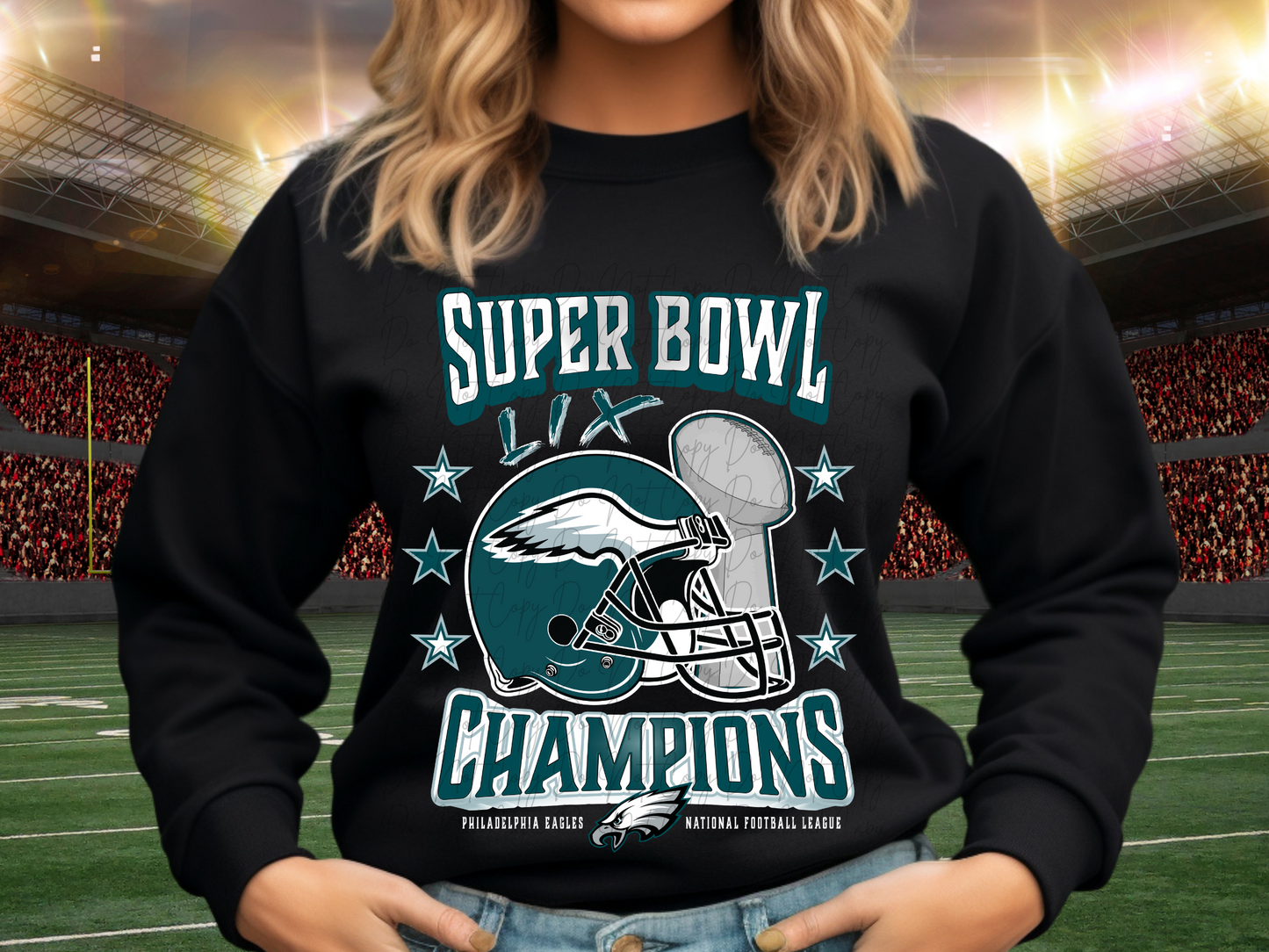 Philadelphia Eagles LIX Super Bowl Champions Football DTF Transfer - KPI2499