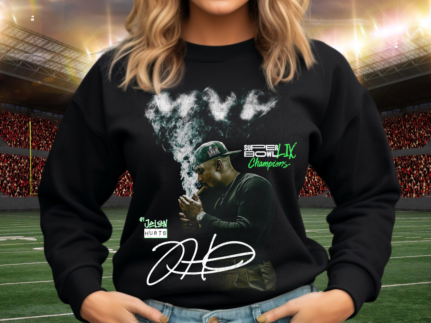 Philadelphia Eagles LIX Super Bowl MVP Jalen Hurts Football DTF Transfer - KPI2501