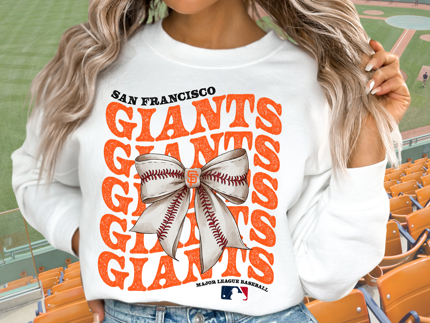 San Francisco Giants Baseball Coquette Bow DTF Transfer - KPI2570