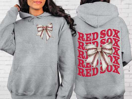 Boston Red Sox Baseball Coquette Bow DTF Transfer - KPI2609