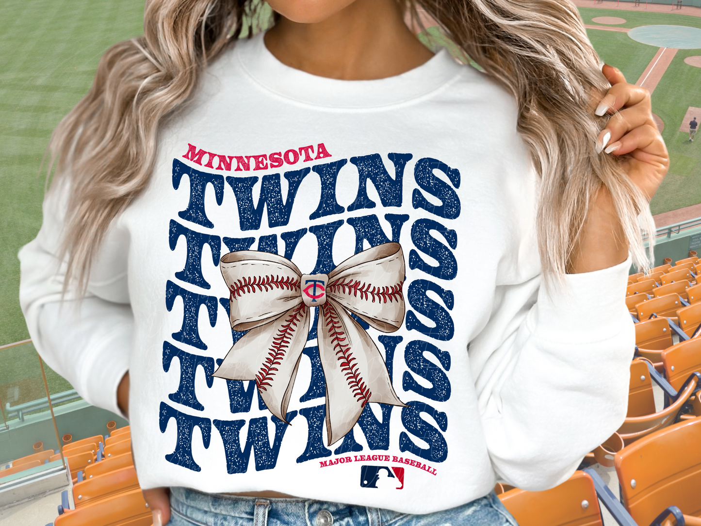 Minnesota Twins Baseball Coquette Bow DTF Transfer - KPI2622