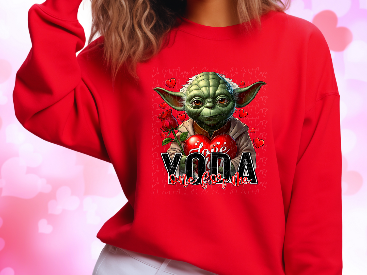 Love Yoda One For Me Valentine's Day Sweatshirt