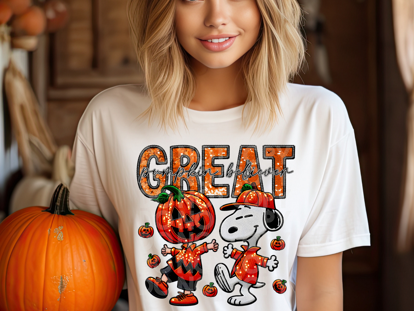 Great Pumpkin Believer Halloween DTF Transfers - PHD1024