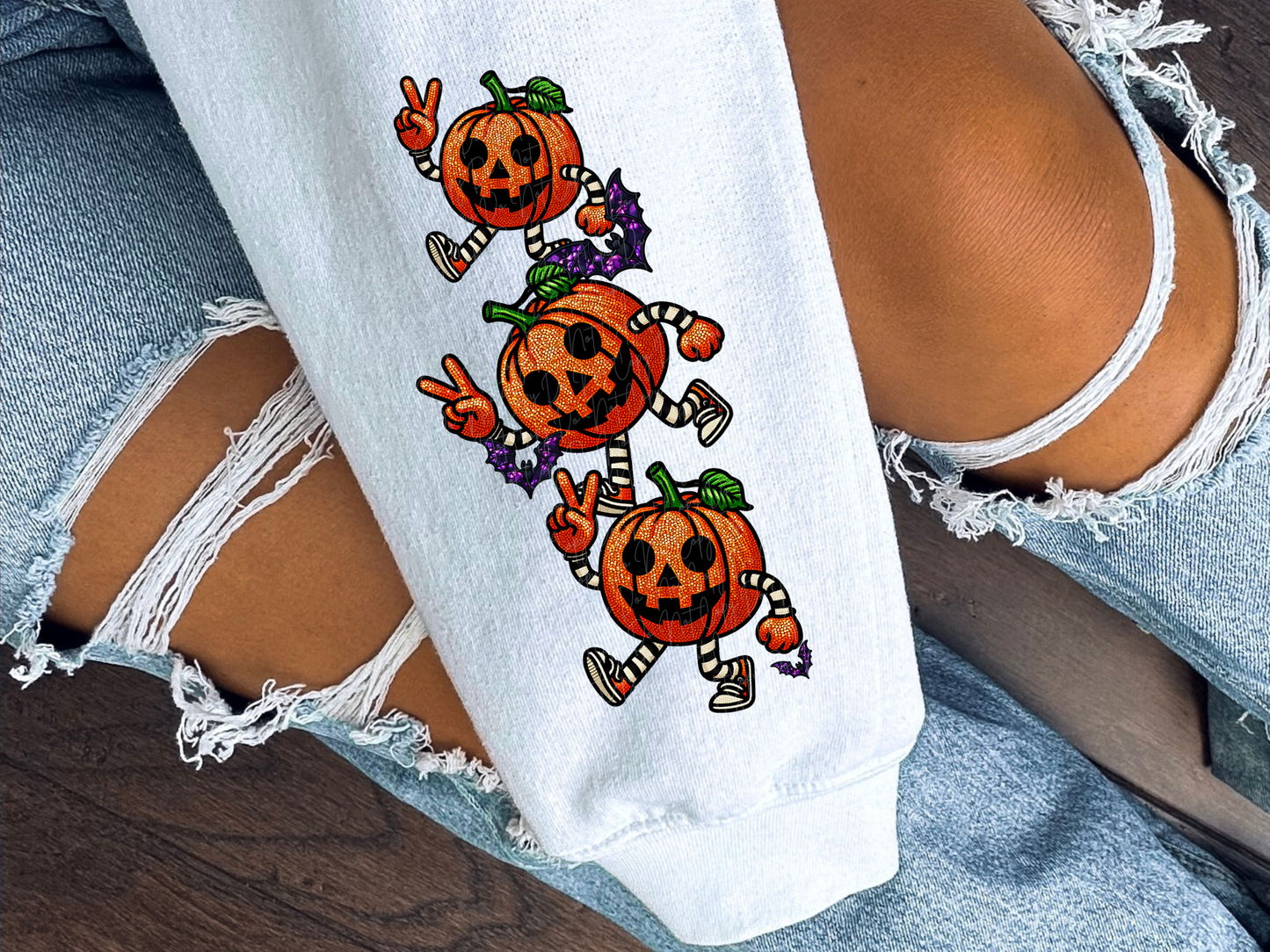 Peace Out Pumpkin Sleeve Halloween DTF Transfers - PHD1035