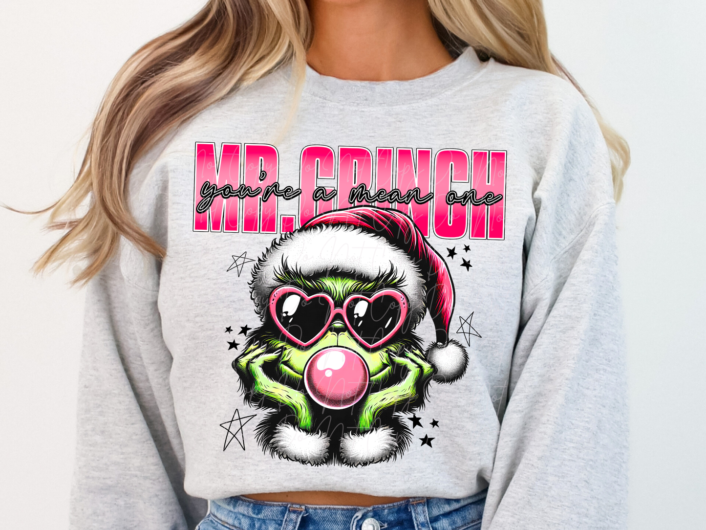 Green Christmas Guy You're A Mean One Christmas DTF Transfers - PHD1051