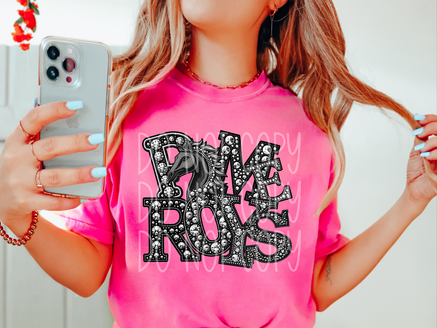 Pomeroys School Spirit Mascot Rhinestone DTF Transfer - PHD1121