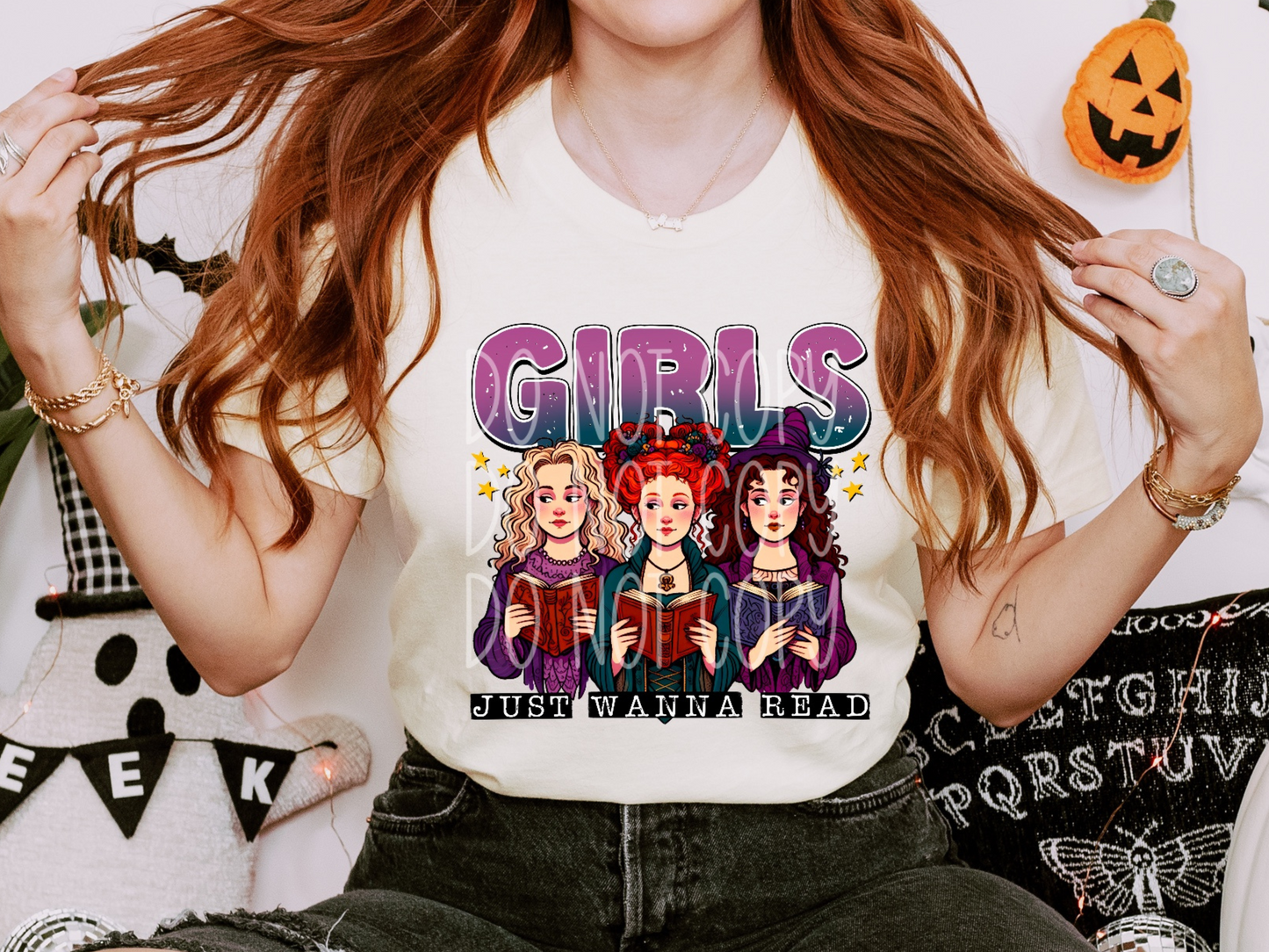 Pocus Hocus Girls Just Wanna Read Book Lovers DTF Transfer - PHD1177