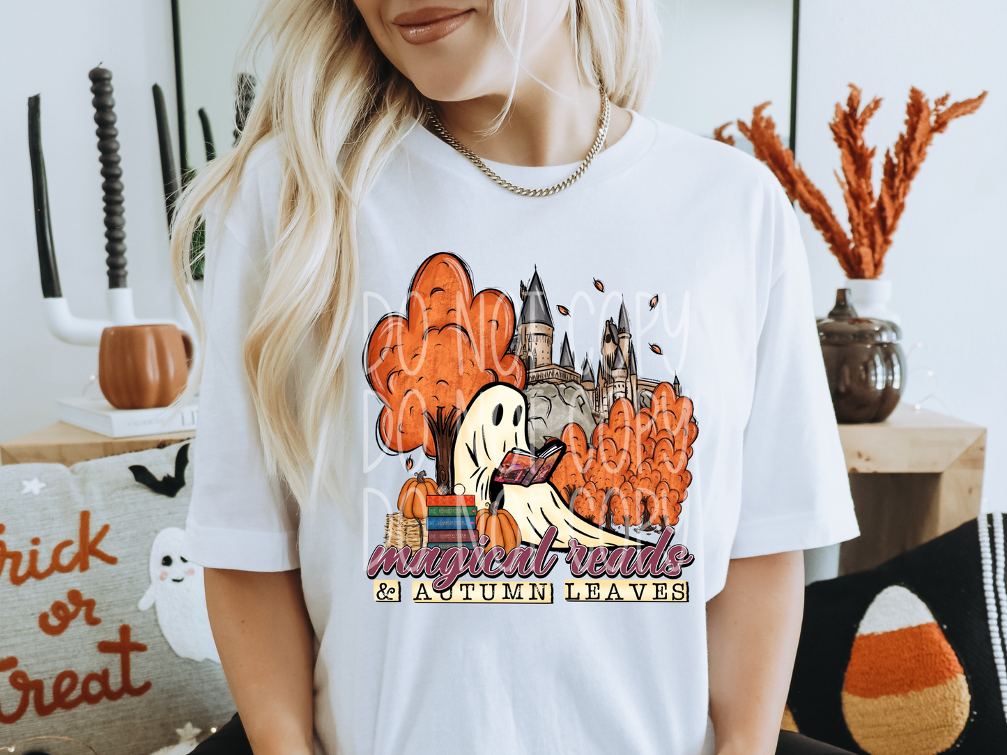 Magical Reads & Autumn Leaves Book Lovers DTF Transfer - PHD1180