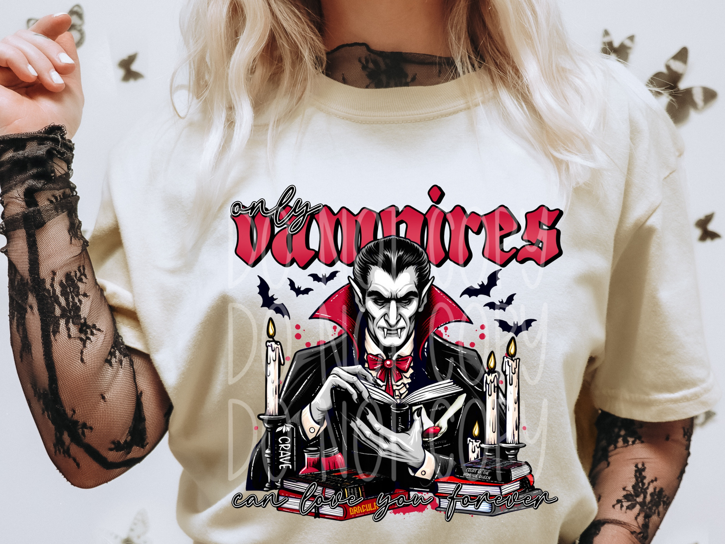 Only Vampires Can Love Your Forever Book Lovers DTF Transfer - PHD1181
