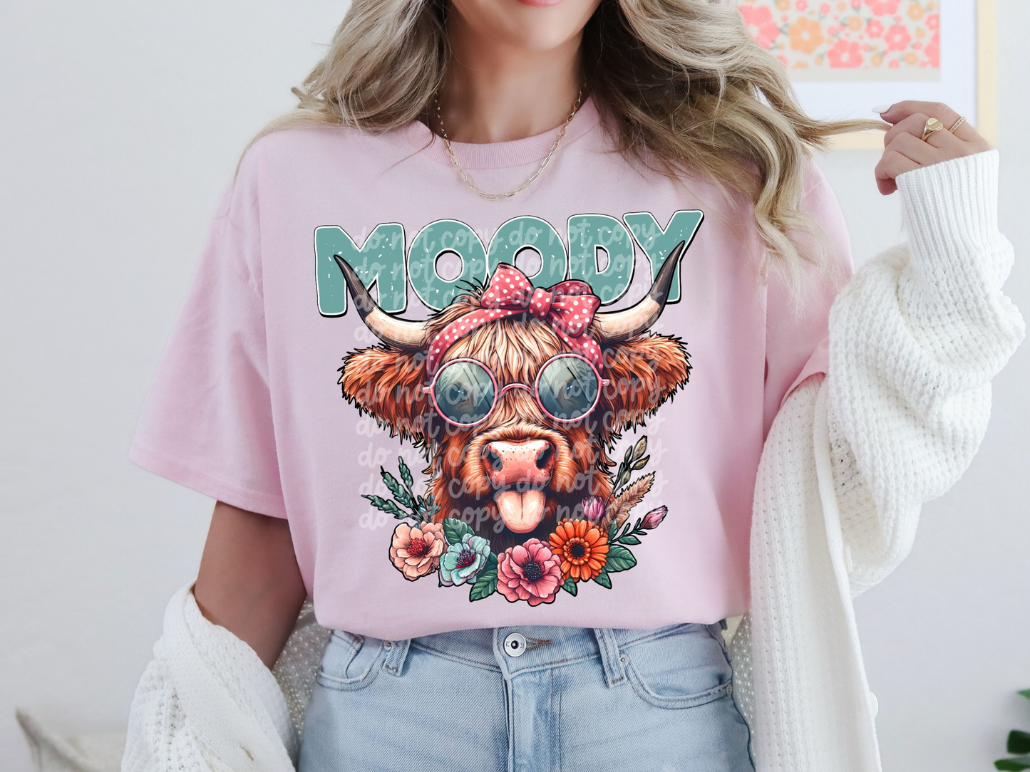 Moody Cute Highland Cow Everyday DTF Transfer - PHD1189