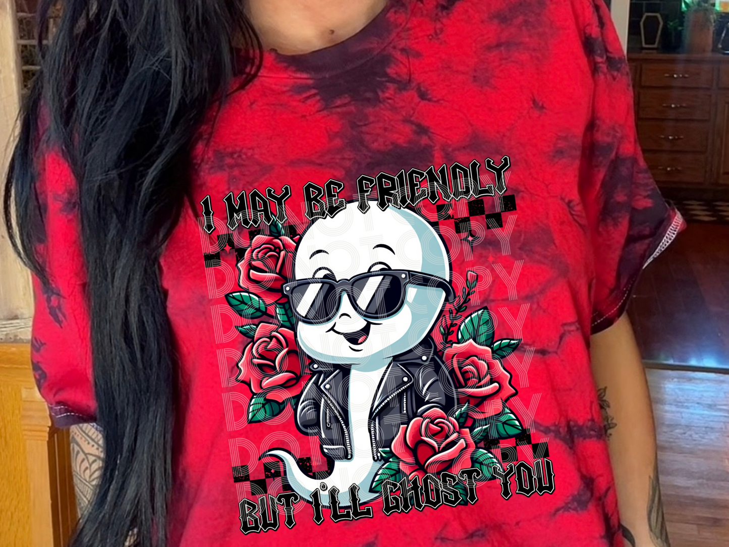 Cute Ghost I May Be Friendly But I'll Ghost You Halloween DTF Transfers - PHD1205