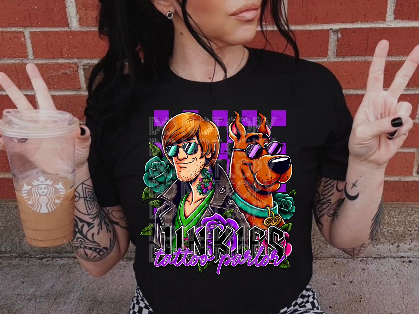 ScoobyDoo Junkies Tattoo Parlor Everyday DTF Transfers - PHD1206