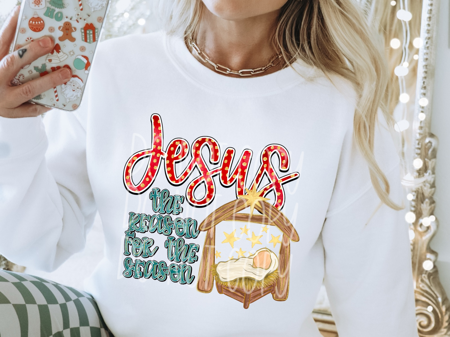 Jesus The Reason For The Season Faith and Christmas DTF Transfers - PHD1225