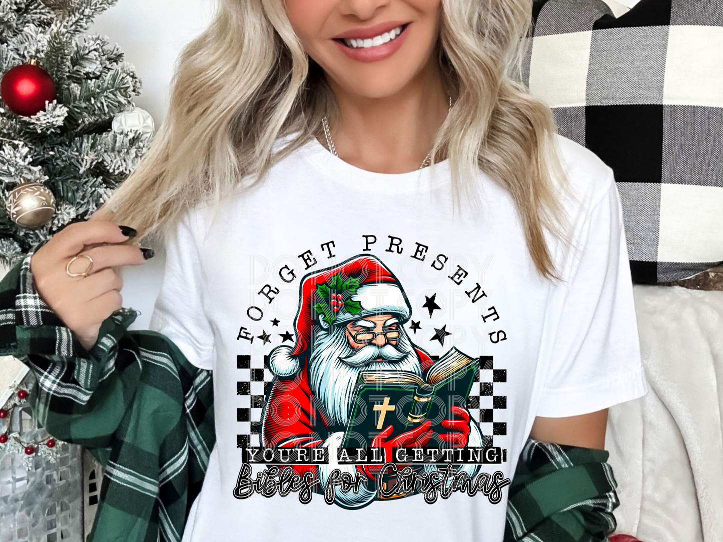 Forget Christmas You're All Getting Bibles For Christmas Santa Christmas DTF Transfers - PHD1235