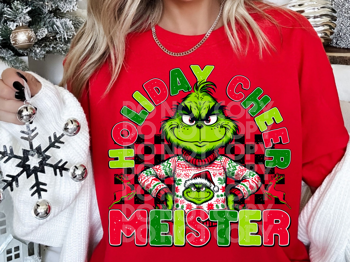Mean Green One Holiday Cheer Meister Christmas DTF Transfers - PHD1246