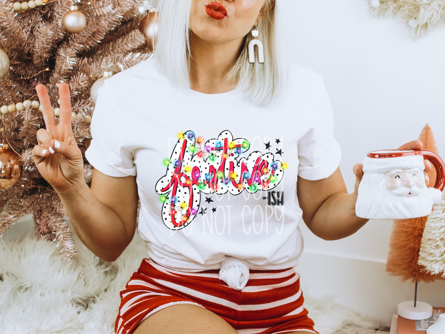 Festive Ish Chrismtas Lights Christmas DTF Transfers - PHD1252